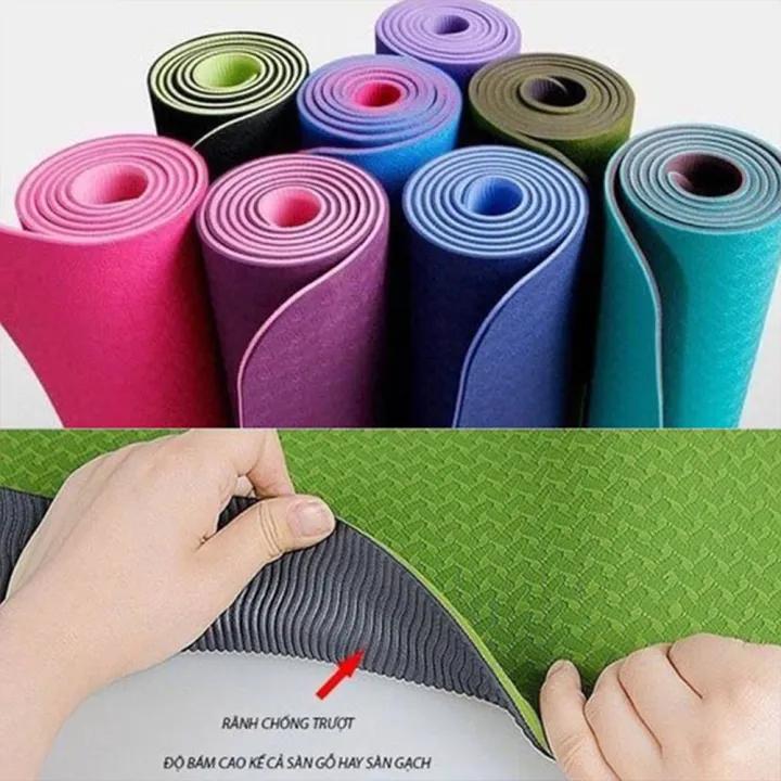 Thảm Tập Yoga, tập Gym Chất Liệu TPE 6mm Chống Trơn cực tốt
