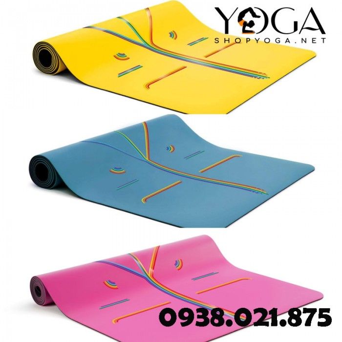 Thảm tập yoga Liforme Rainbow định tuyến cao su