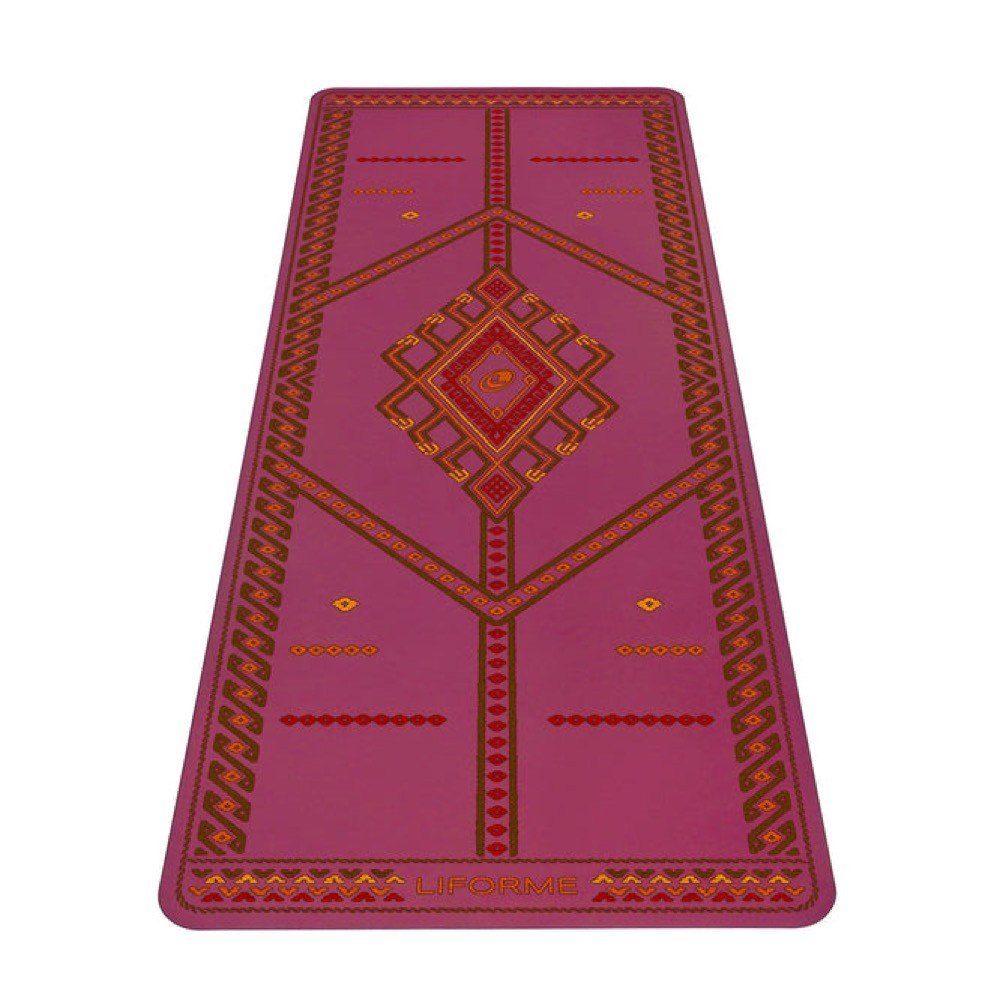 Thảm yoga định tuyến cao su tự nhiên Liforme Majestic Carpet 4.2mm - Maroon