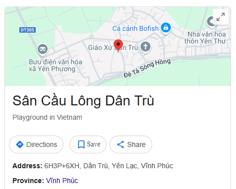 Sân Cầu Lông Dân Trù