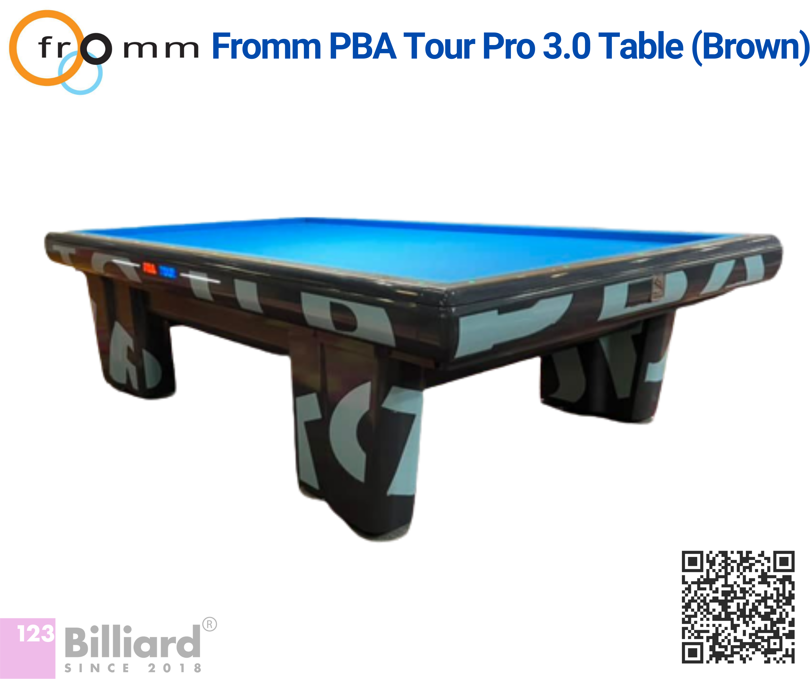 Bàn bida Fromm PBA Tour Pro 3.0 Table (Brown) - Giá: 190.000.000đ