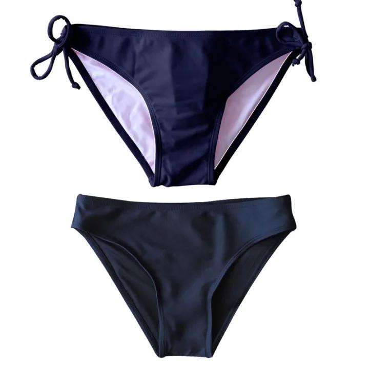 Quần Bơi Bikini Cạp Chun Lưng Cao Cho Nữ Quần Bơi Lội Biển Quần Bơi Lội Nước Nóng Đa Năng Quần Bơi Lội Polyester