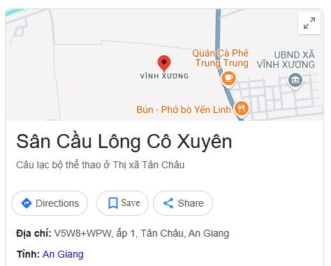 Sân Cầu Lông Cô Xuyên