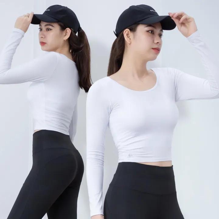 Áo thể thao Gladimax Tập Thể Thao Croptop Dài Tay C12 Tập Gym, Yoga , Erobic
