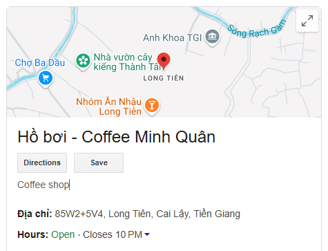 Hồ bơi - Coffee Minh Quân