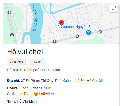 Hồ vui chơi