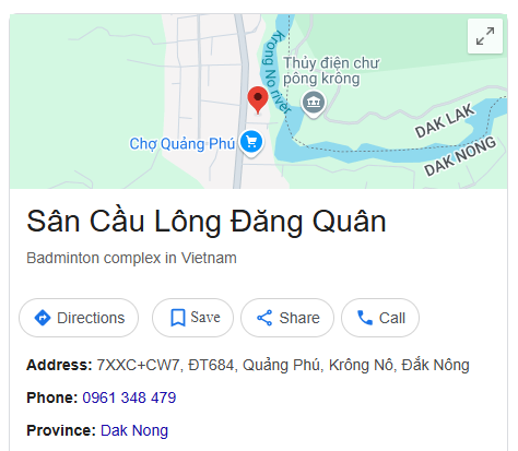 Sân Cầu Lông Đăng Quân