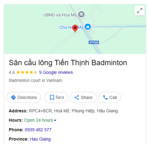 Sân cầu lông Tiến Thịnh Badminton