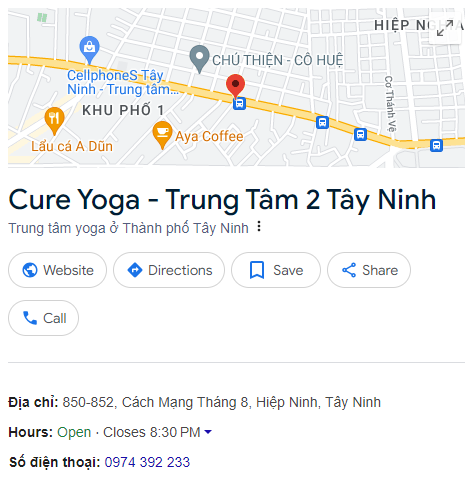 Cure Yoga - Trung Tâm 2 Tây Ninh