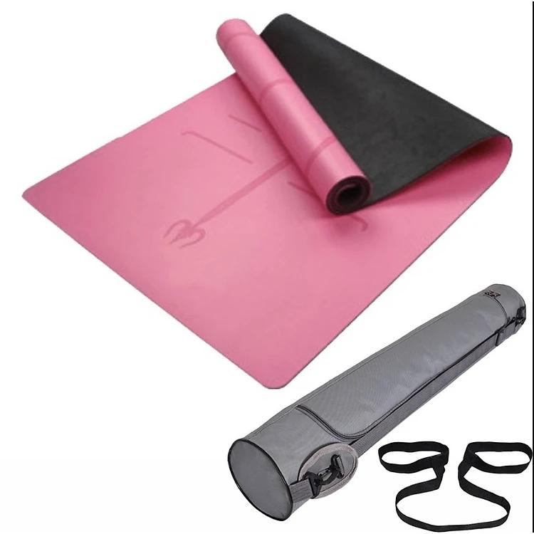 Thảm Tập Yoga Định Tuyến Da PU Cao Cấp Chính Hãng V SportLike Tặng Túi Đựng Thảm Kèm Dây Đeo