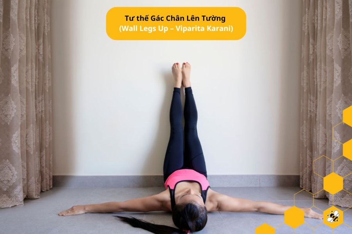 Tư thế Gác Chân Lên Tường  (Wall Legs Up – Viparita Karani)