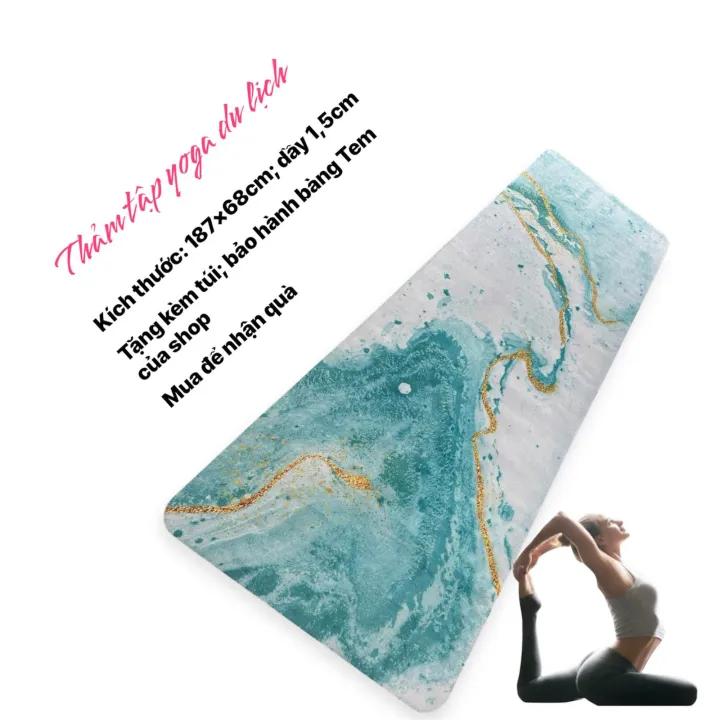 Thảm tập yoga du lịch gấp gọn dầy 1,6mm