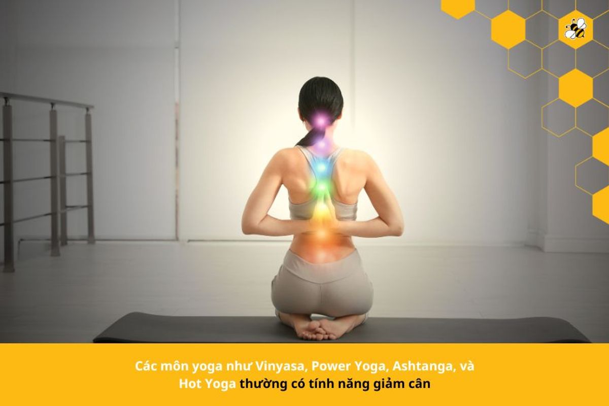 Các môn yoga như Vinyasa, Power Yoga, Ashtanga, và Hot Yoga thường có tính năng giảm cân