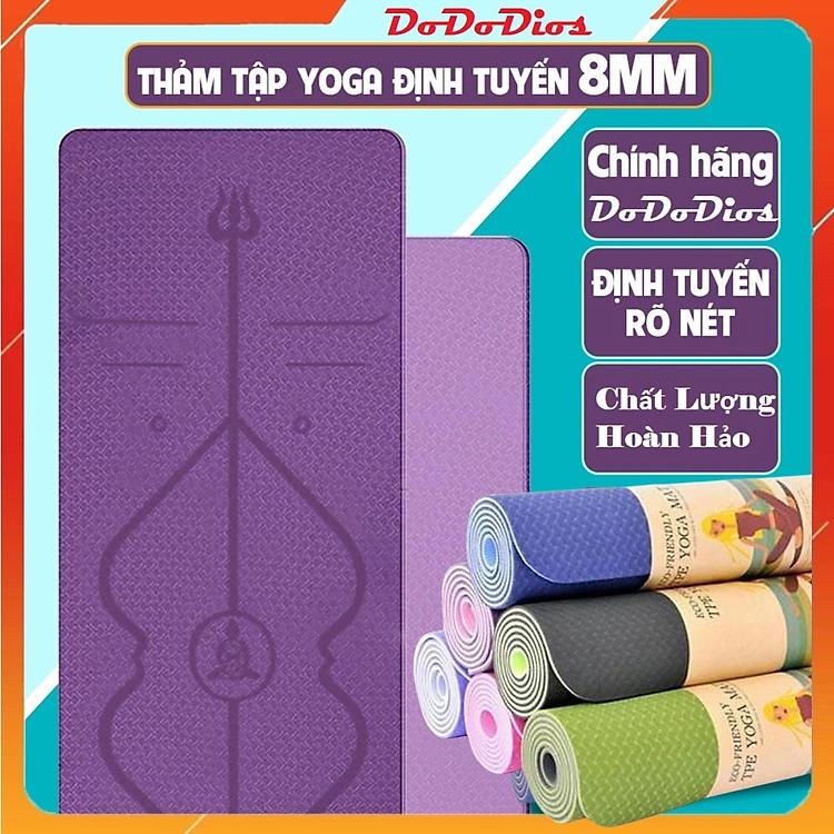 Thảm Tập Yoga Định Tuyến TPE cao cấp tặng kèm túi đựng