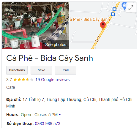 Cà Phê - Bida Cây Sanh