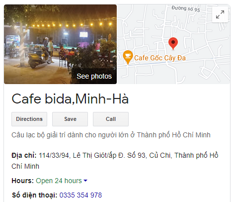 Cafe bida,Minh-Hà