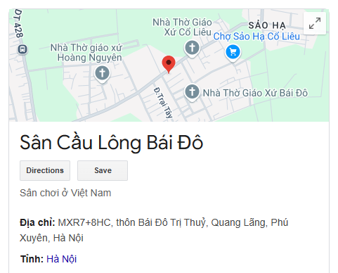 Sân Cầu Lông Bái Đô