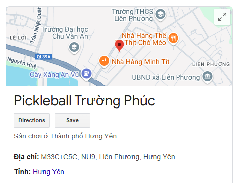 Pickleball Trường Phúc