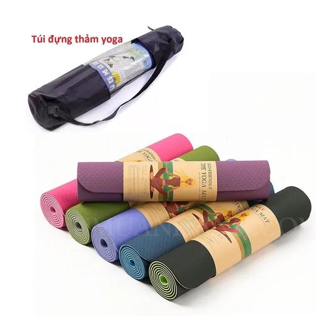 thảm tập yoga cao su non 2 mặt 2 màu - thảm tập yoga cao su non