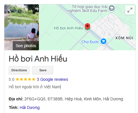 Hồ bơi Anh Hiếu