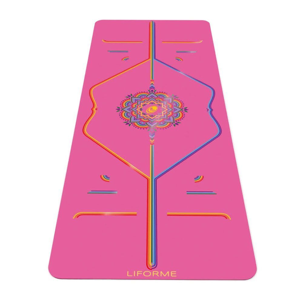 Thảm yoga định tuyến PU Liforme Rainbow Grateful 4.2mm