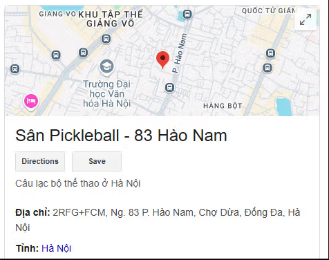 Sân Pickleball - 83 Hào Nam