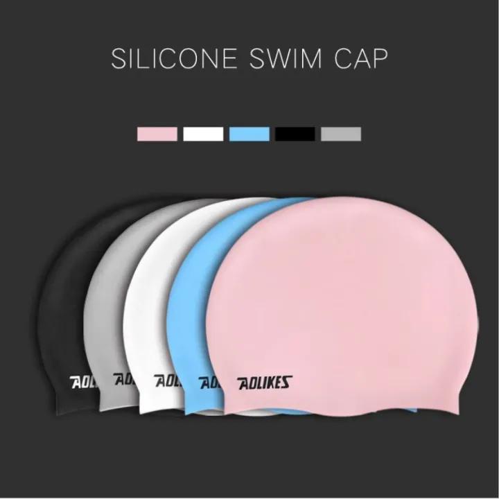 Mũ Bơi, Nón Bơi Người Lớn Nam Nữ Che Tai Silicon Chống Nước Cao Cấp Aolikes AL5010