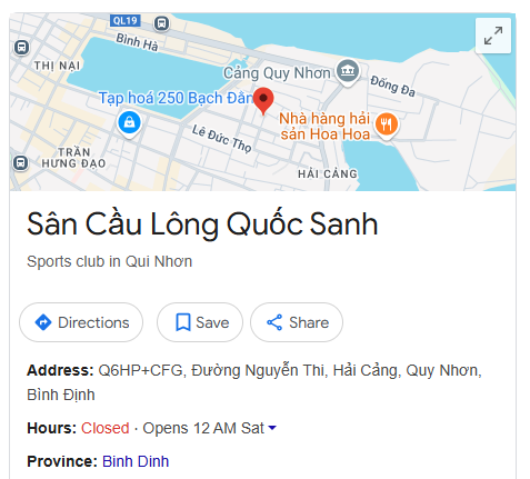 Sân Cầu Lông Quốc Sanh