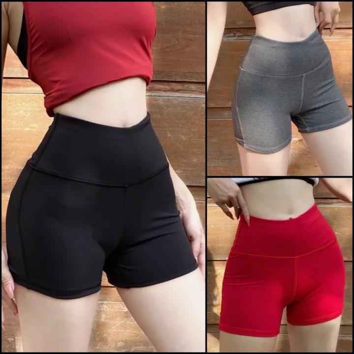 Quần Đùi Tập Gym Yoga Nữ, Quần Shorts QST Lưng Cao Vải Thun Lạnh Co Giãn Tốt