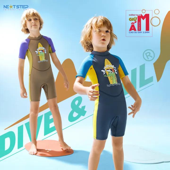 Đồ bơi giữ nhiệt cho bé trai DIVE AND SAIL chống nắng chống nước chất liệu cao su Neoprene dày 2.5mm
