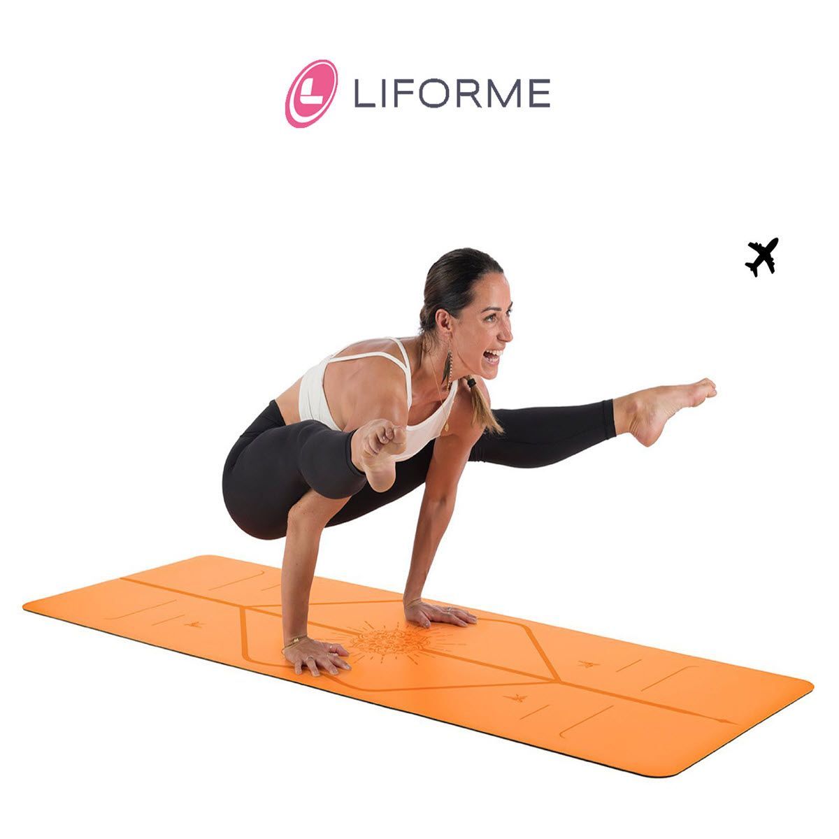 Thảm tập yoga định tuyến PU Liforme Happiness 4.2mm