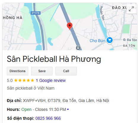 Sân Pickleball Hà Phương