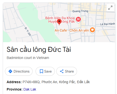 Sân cầu lông Đức Tài