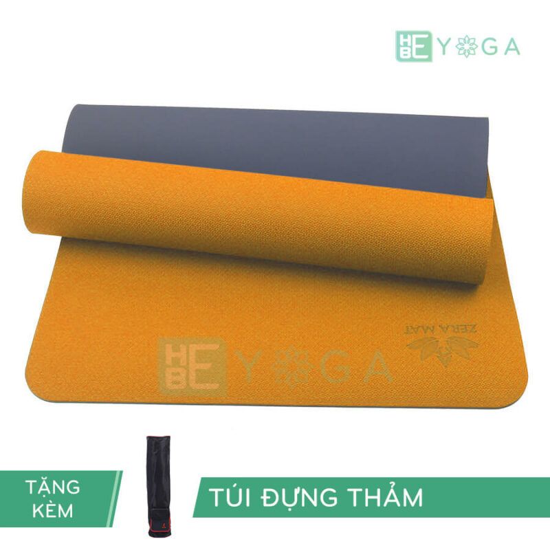 Thảm Tập Yoga Zera Mat TPE 6mm 1 Lớp (màu cam) – Tặng kèm túi