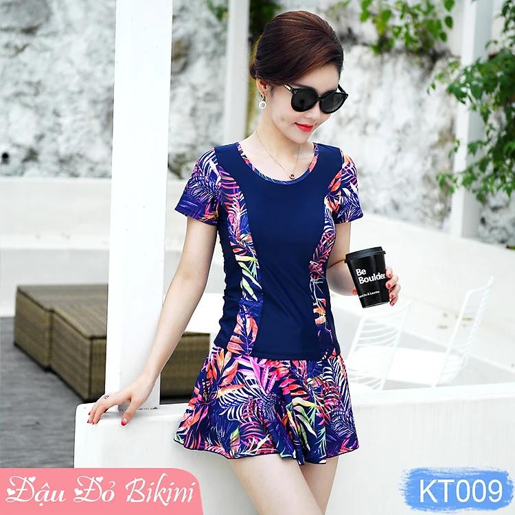 Đồ bơi nữ trung niên cho mẹ cho bà, áo tắm người già trung tuổi, có size lớn tránh lộ bụng, mẫu trẻ trung thanh lịch, dễ mặc, chất bơi mát mịn đẹp | KT009