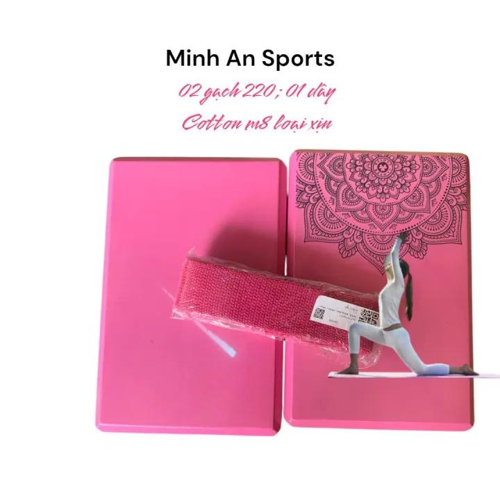 Combo 02 gạch tập yoga nặng 220g/v có họa tiết kích thước 23x16x8cm
