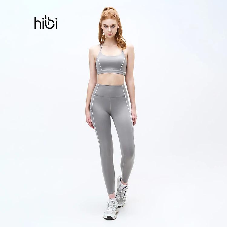 Set đồ tập Yoga Gym Luxury Hibi Sports H182 Áo 6 dây phối viền trắng, kèm mút ngực, chất vải cao cấp
