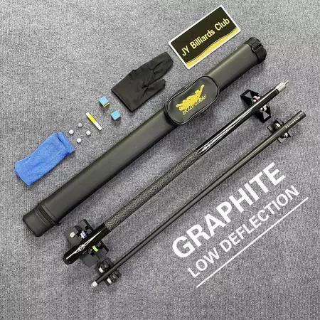 Gậy Cơ Bida Lỗ Ngọn Phủ Carbon Ren Uniloc Cao Cấp - Đầu Cơ 11.5-12.5mm, Cán Gậy Mộc