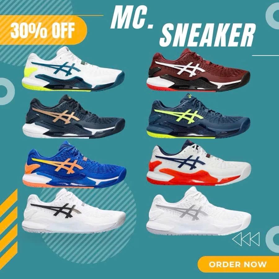 Giày Thể Thao_As Gel 9 Resolution Đủ Mẫu Chơi Tenis.Pickleball Siêu Hot Cho Nam và Nữ