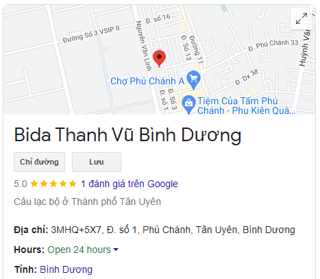 Bida Thanh Vũ Bình Dương