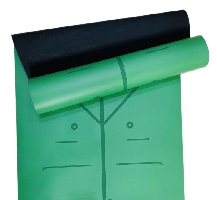 Thảm Tập Yoga Định Tuyến KT(183x68)cm Chất Liệu Cao Su Non 2 Lớp Chống Trơn Trượt Không Mùi Không Gây K