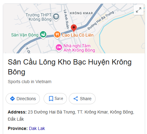 Sân Cầu Lông Kho Bạc Huyện Krông Bông