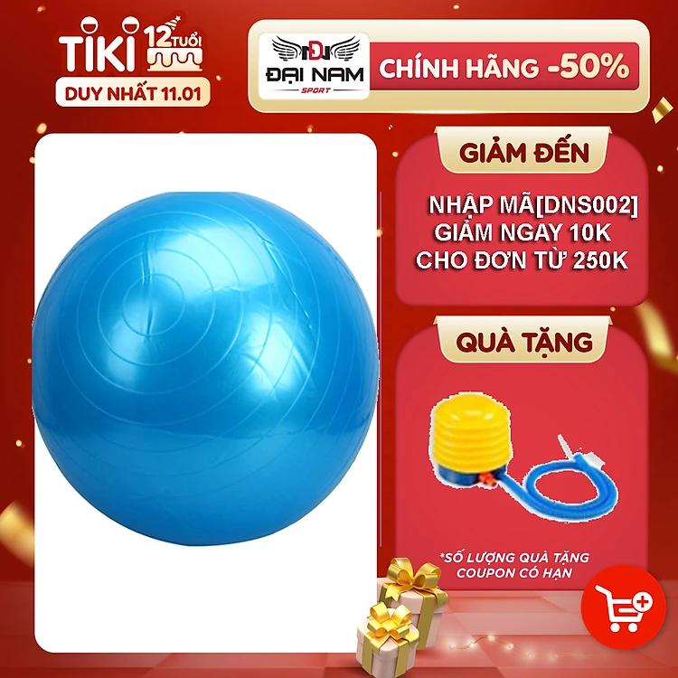 Bóng Tập Yoga,Bóng Tập Gym Da Trơn Đường Kính 65cm Chịu Lực 100kg + Kèm Bơm Tay Mini