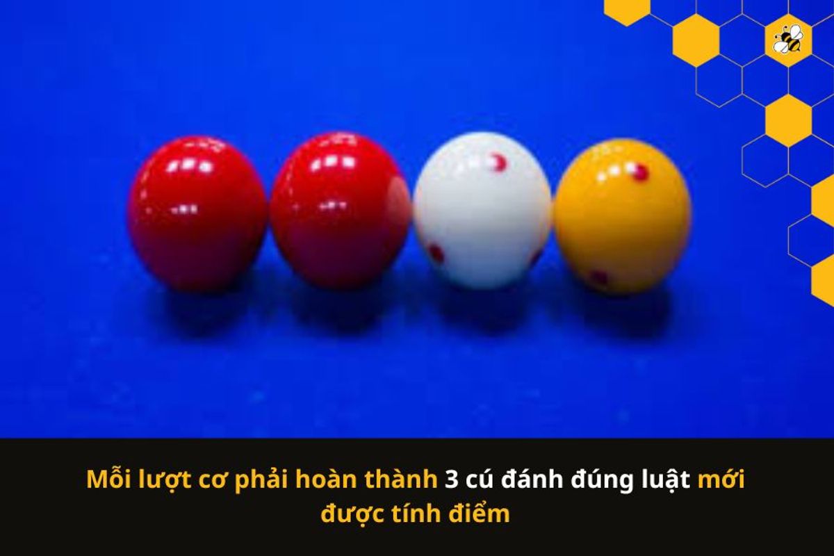 Mỗi lượt cơ phải hoàn thành 3 cú đánh đúng luật