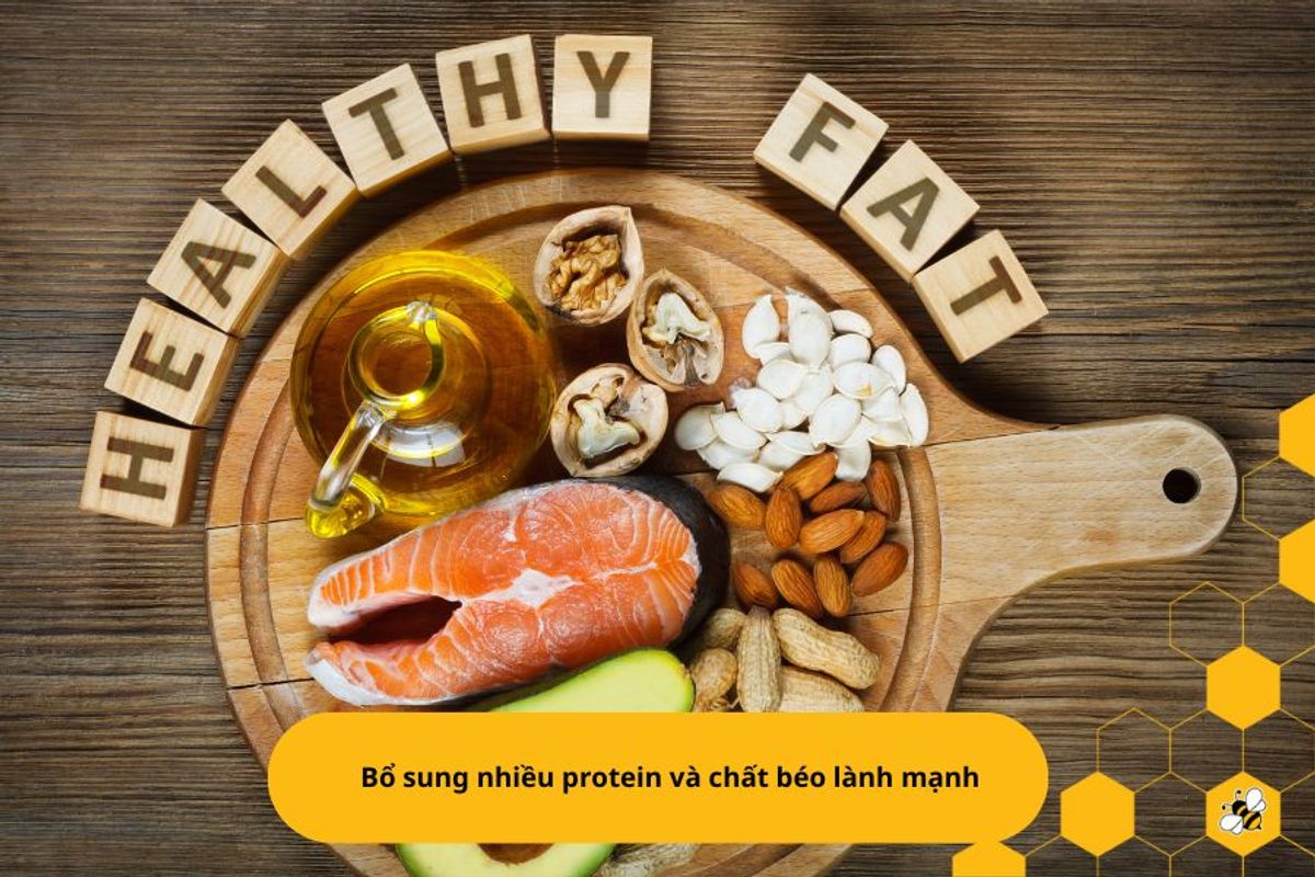 Bổ sung nhiều protein và chất béo lành mạnh