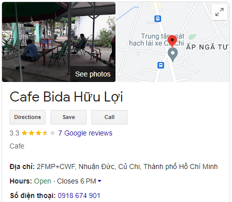 Cafe Bida Hữu Lợi