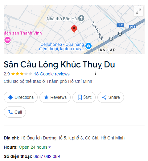 Sân Cầu Lông Khúc Thuỵ Du