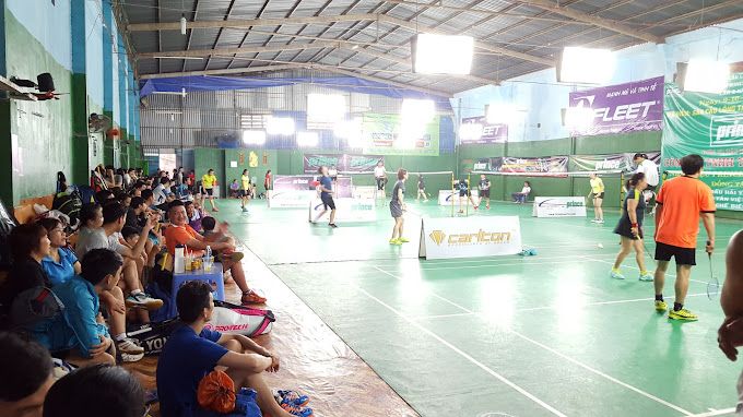 Tan Vietnamese badminton court