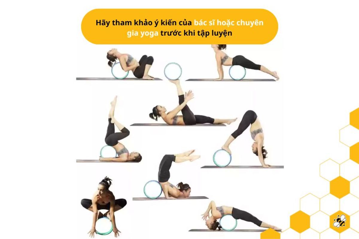 Hãy tham khảo ý kiến của bác sĩ hoặc chuyên gia yoga trước khi tập luyện