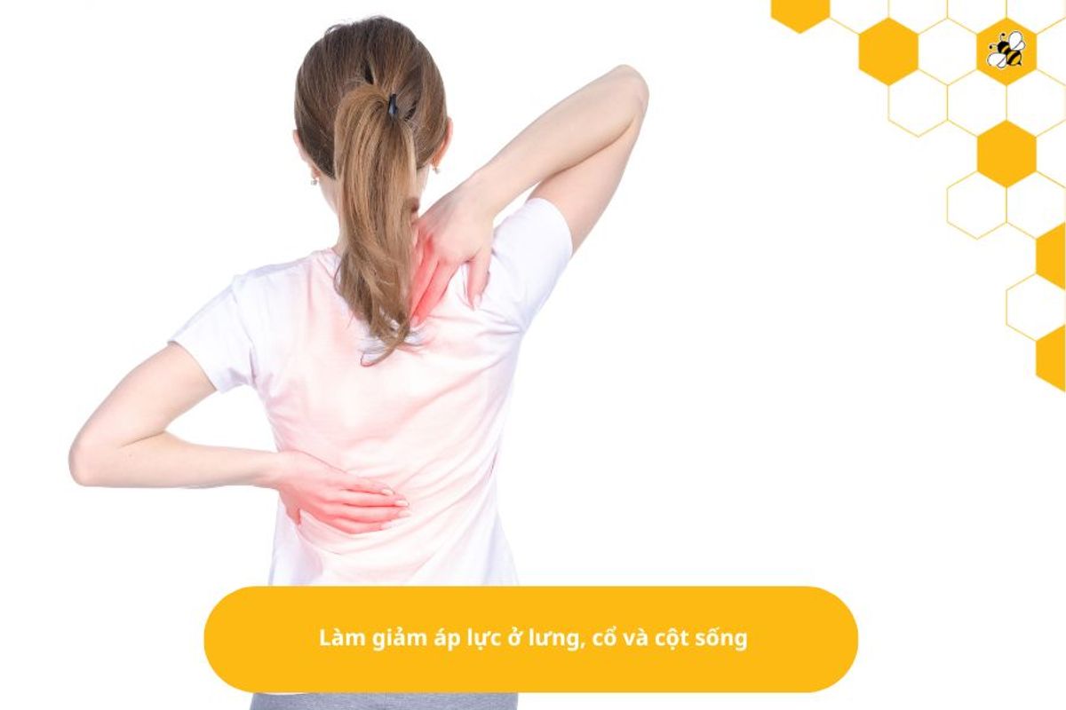 Làm giảm áp lực ở lưng, cổ và cột sống